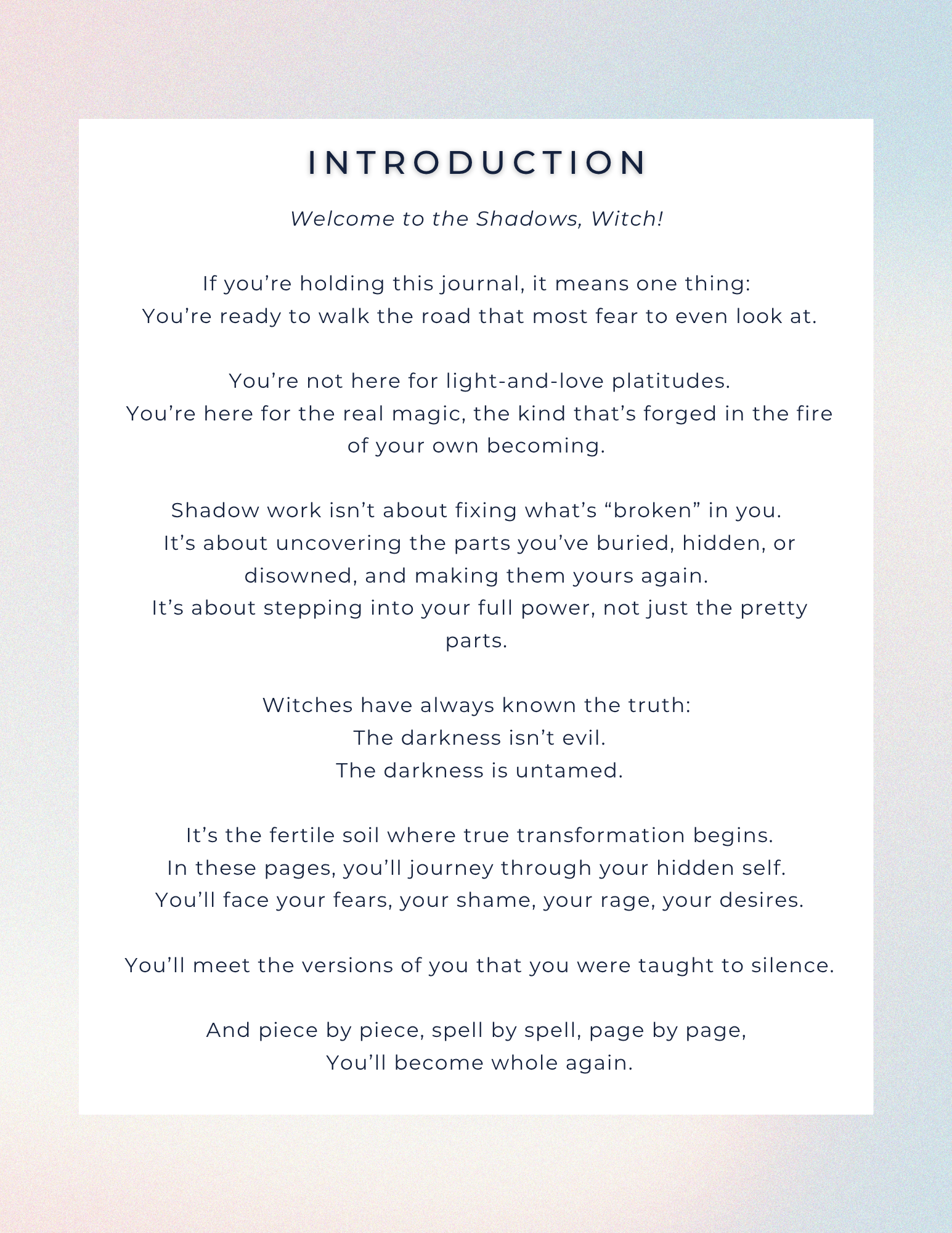 The Ultimate Shadow Work Journal - EBook