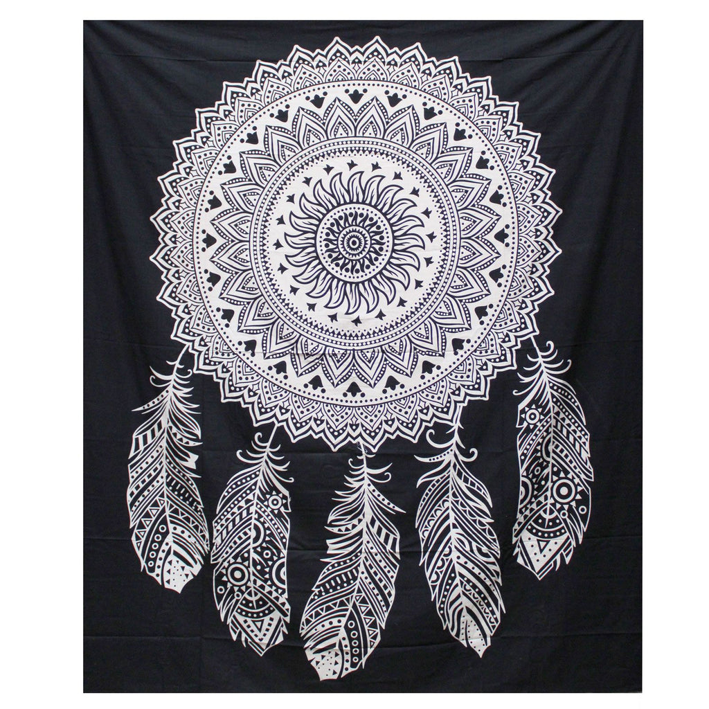 Double Cotton Bedspread + Wall Hanging - Dreamcatcher