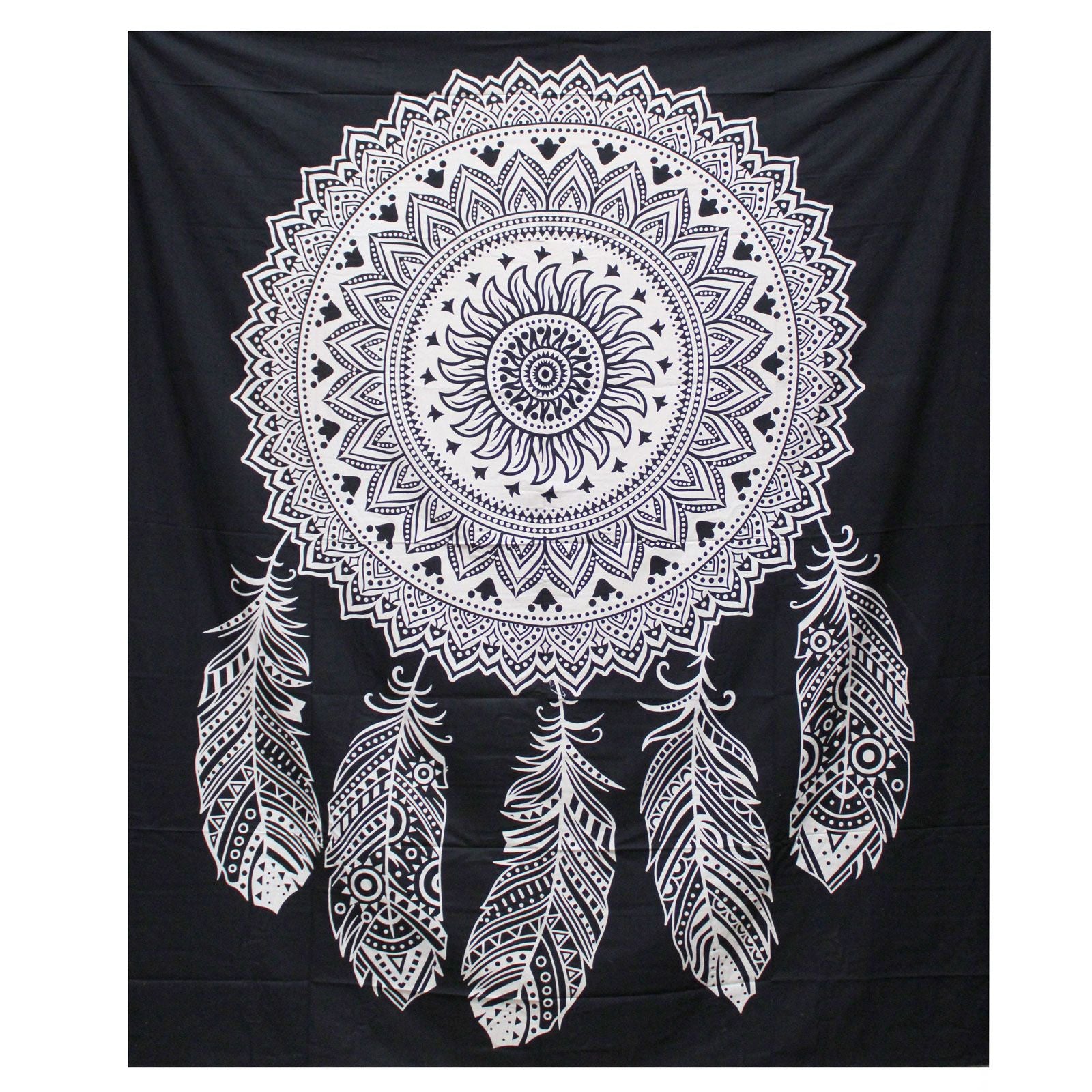 Double Cotton Bedspread + Wall Hanging - Dreamcatcher
