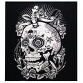 Double Cotton Bedspread + Wall Hanging - Rose Skull