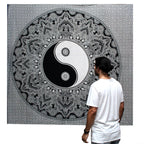 Double Cotton Bedspread + Wall Hanging - Ying yang